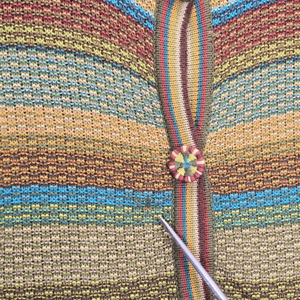 Vintage Koret Womens Cardigan Sweater Jacket Large Cottagecore Long Sleeve Multi - Picture 11 of 13